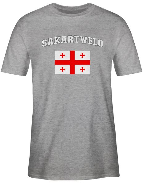 Shirtracer T-Shirt Sakartwelo Schriftzug mit Flagge, günstig online kaufen