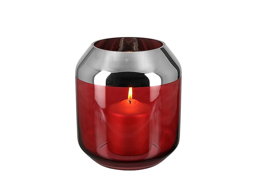 Fink Teelichthalter SMILLA Teelichthalter - H.20,6cm x D.18,5cm - Glas - ro günstig online kaufen