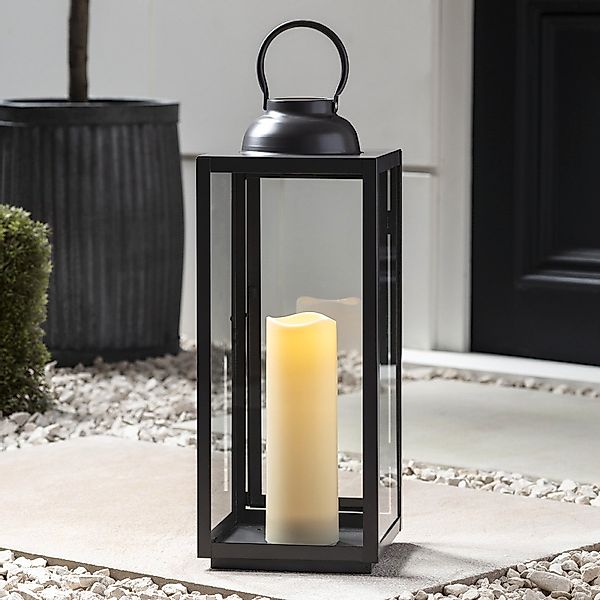 Große Graue LED Gartenlaterne günstig online kaufen