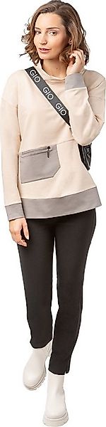Gio Milano Sweatshirt G25-1103 mit Stehkragen und aufgesetzter Tasche 2-far günstig online kaufen