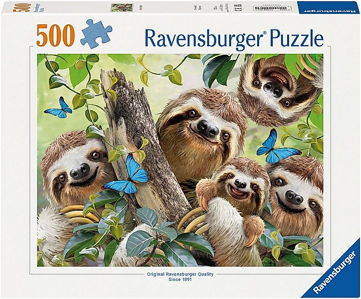 Ravensburger Puzzle Faultier Selfie, 500 Puzzleteile, Made in Germany günstig online kaufen