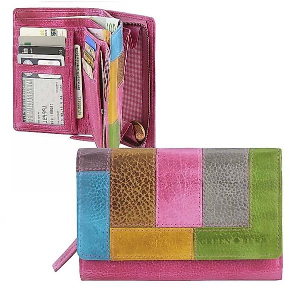 Greenburry Geldbörse "Candy Shop" Leder Damenportemonnaie, Damenbörse bunt, günstig online kaufen