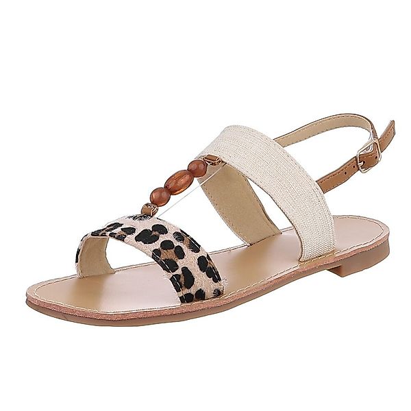 Ital-Design Modische Damen Sandalen mit Holzperlen günstig online kaufen