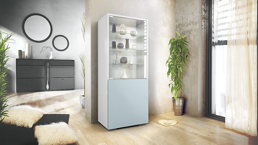 Vladon Standvitrine Granada (Vitrinenschrank, mit Glastür günstig online kaufen