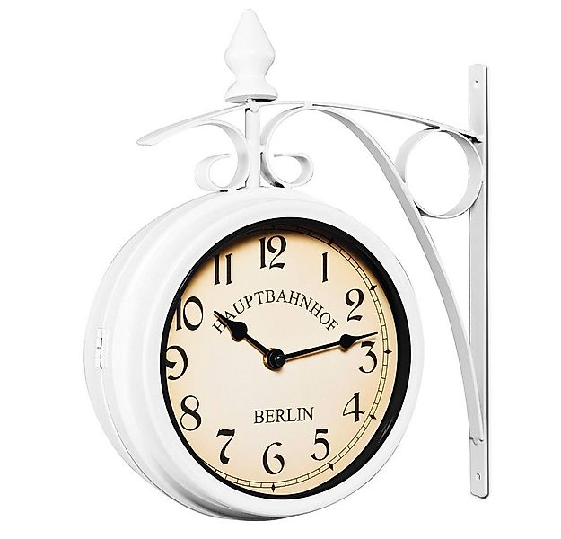 Deuba Wanduhr (Vintage Quarzuhrwerke Beidseitigem Ziffernblatt Doppelseitig günstig online kaufen