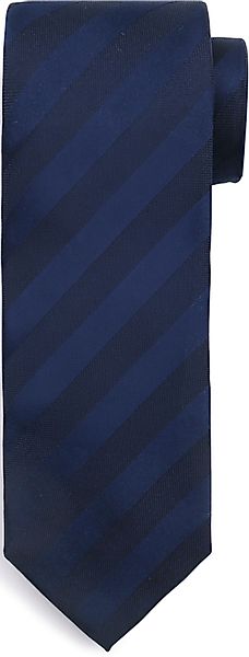 Suitable Krawatte Seide Streif Navy  - günstig online kaufen