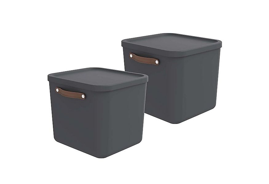 ROTHO Aufbewahrungsbox 2er-Set Aufbewahrungskiste 40l (Aufbewahrungsset, 2e günstig online kaufen