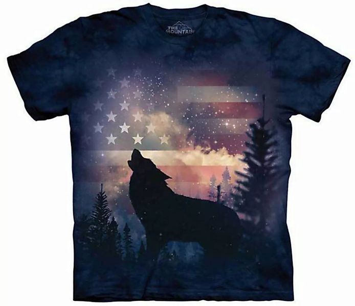 The Mountain T-Shirt USA Wolf Patriotic Howl günstig online kaufen
