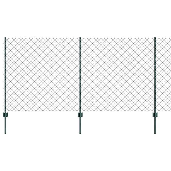 vidaXL Zaun mit Pfosten Grün 1,2 x 10 m Stahl und PVC 3336233 günstig online kaufen