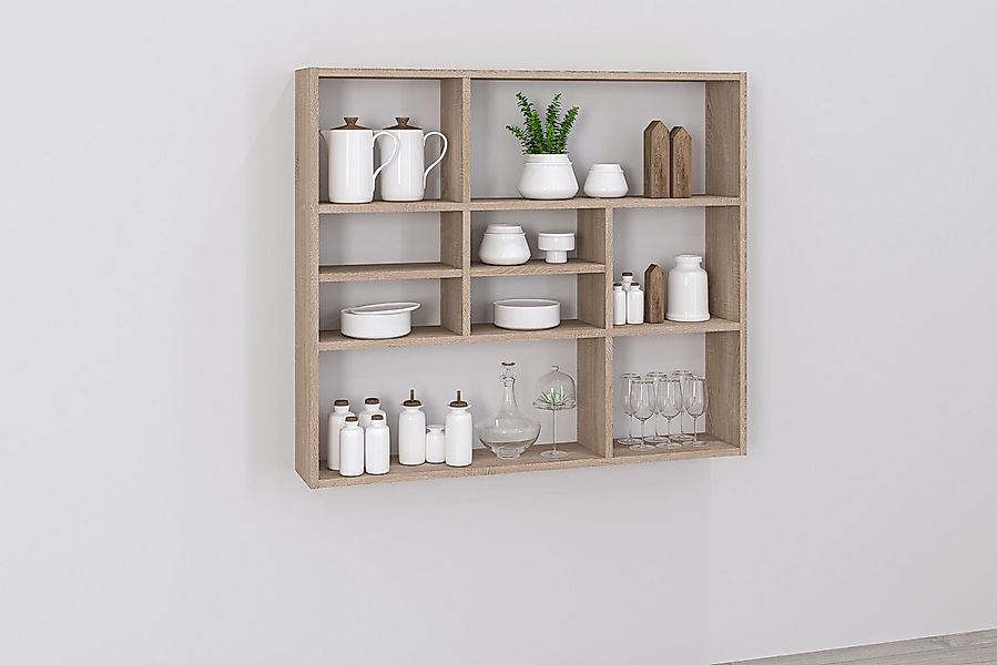 FMD Wandregal Mika, Regal mit vielen Ablageflächen, 90 cm breit, 78,2 cm ho günstig online kaufen