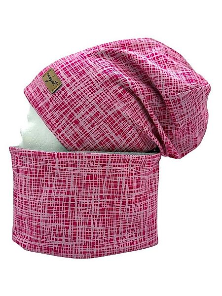 nadycat Beanie STRIPES pink (2-St., Beanie mit passendem Loop) handgefertig günstig online kaufen