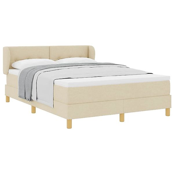 vidaXL Boxspringbett mit Matratze Creme 160 x 200 cm Stoff 3340225 günstig online kaufen