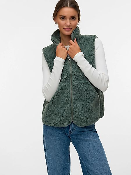 Vero Moda Plüschweste "VMJOSEFINE SL TEDDY ZIP VEST EXP" Kunstfaser günstig online kaufen