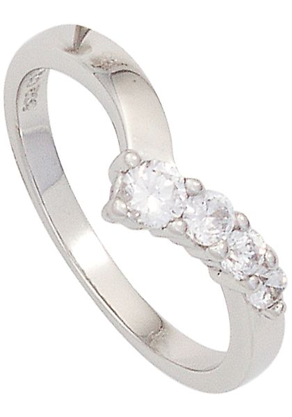 JOBO Silberring "Ring mit Zirkonia", 925 Silber rhodiniert günstig online kaufen