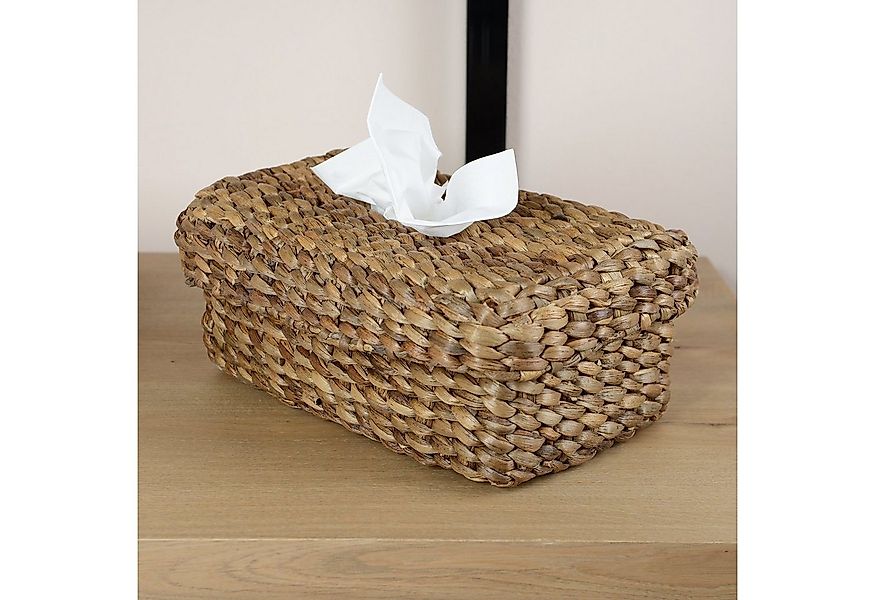 wohnfreuden Aufbewahrungsbox Kosmetiktücher-Box aus Wasserhyazinthe 29 cm günstig online kaufen