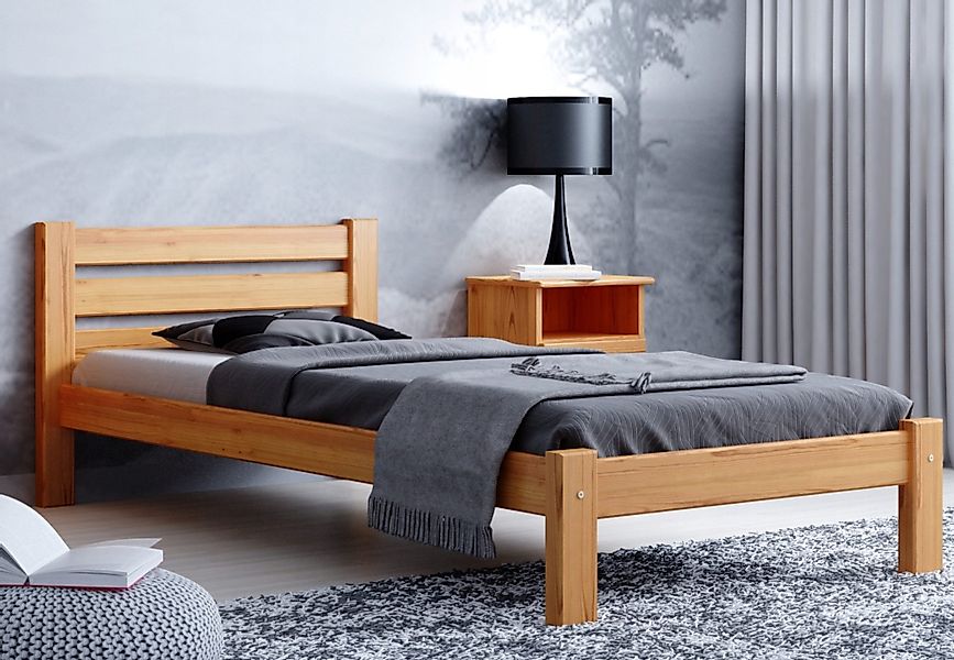 Home Collective Holzbett Einzelbett Massivholz Bett günstig online kaufen