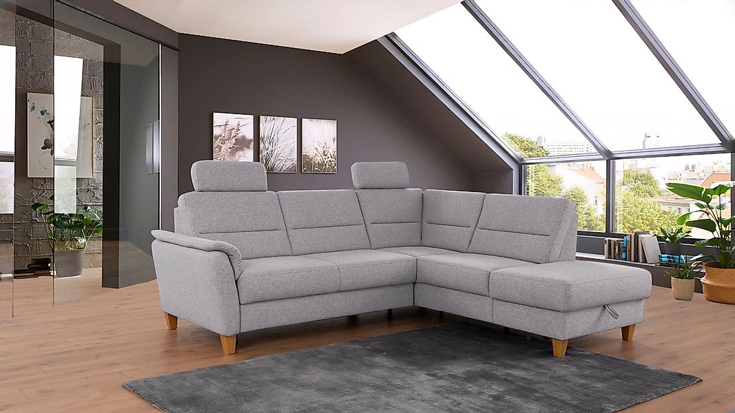 Home affaire Ecksofa "Palmera L-Form, B: 236 cm" optional Bettfunktion & Be günstig online kaufen
