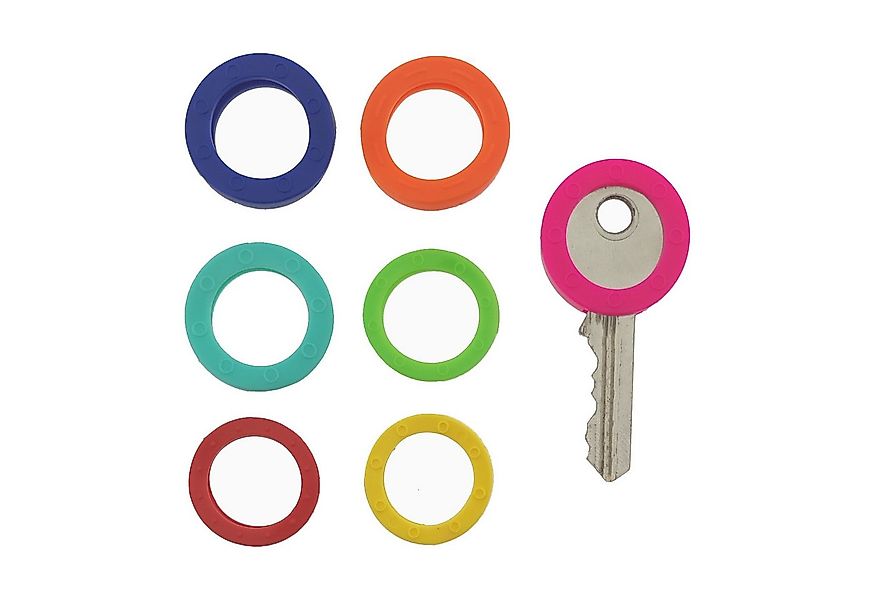HundB Schlüsselanhänger Set Schlüssel Kennringe 7 Stück, bunt, Ø 24 mm 28 m günstig online kaufen