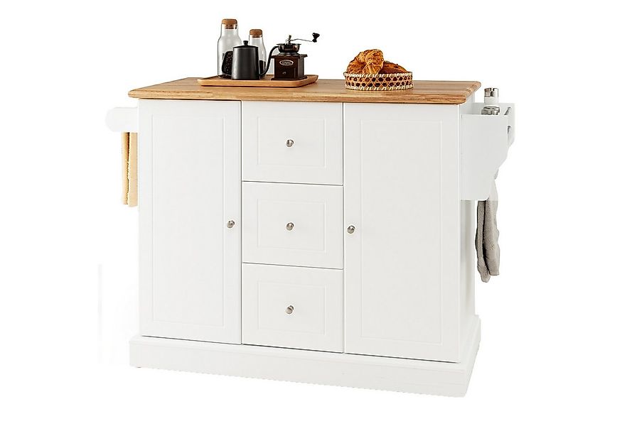 COSTWAY Küchenbuffet 5-stufige verstellbare Böden, 3 Schubladen günstig online kaufen