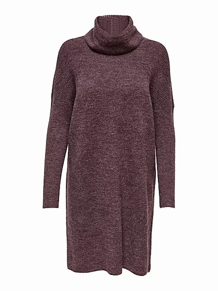 ONLY Curvy Wasserfall-ausschnitt Woll Strickkleid Damen Braun günstig online kaufen