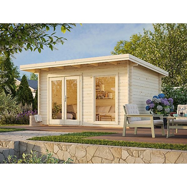 Palmako Gartenhaus Heidi 410 x 300 cm Lackiert Grau-Anthrazit FSC® günstig online kaufen