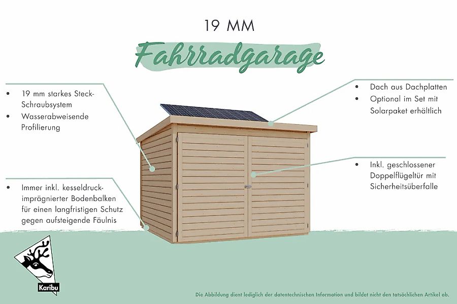 Karibu Fahrradbox Fahrradgarage 4, in verschiedenen günstig online kaufen