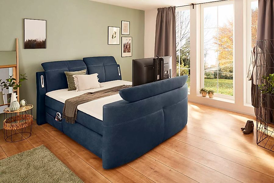 Jockenhöfer Gruppe Boxspringbett "Movie Star", mit versenkbarem TV-Lift, Fe günstig online kaufen