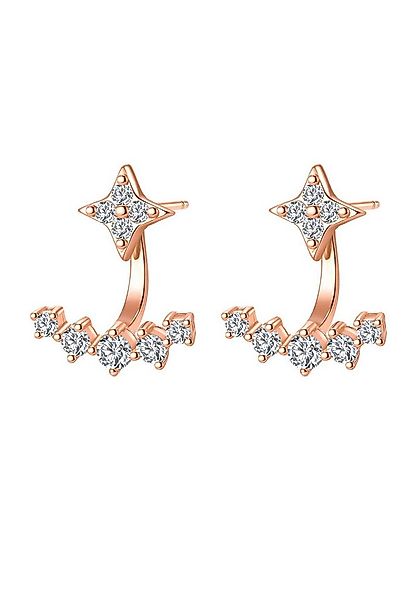 Hey Happiness Paar Ohrhänger Cosmic Kristall Stern, Ear Jacket Ohrringe Sil günstig online kaufen