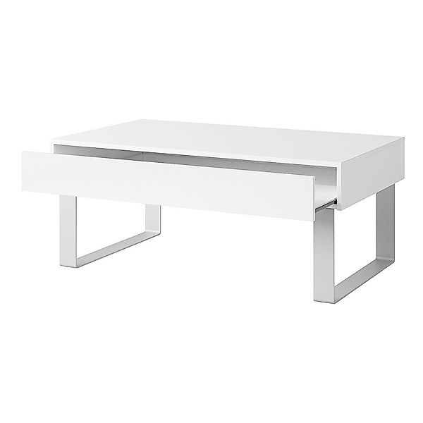 Lomadox Couchtisch CAIRNS-132, in weiß Hochglanz, günstig online kaufen