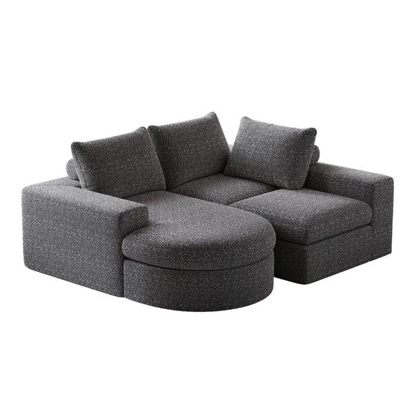MODFU Sofa Modulares Chenille-Sofa mit Nackenkissen, günstig online kaufen