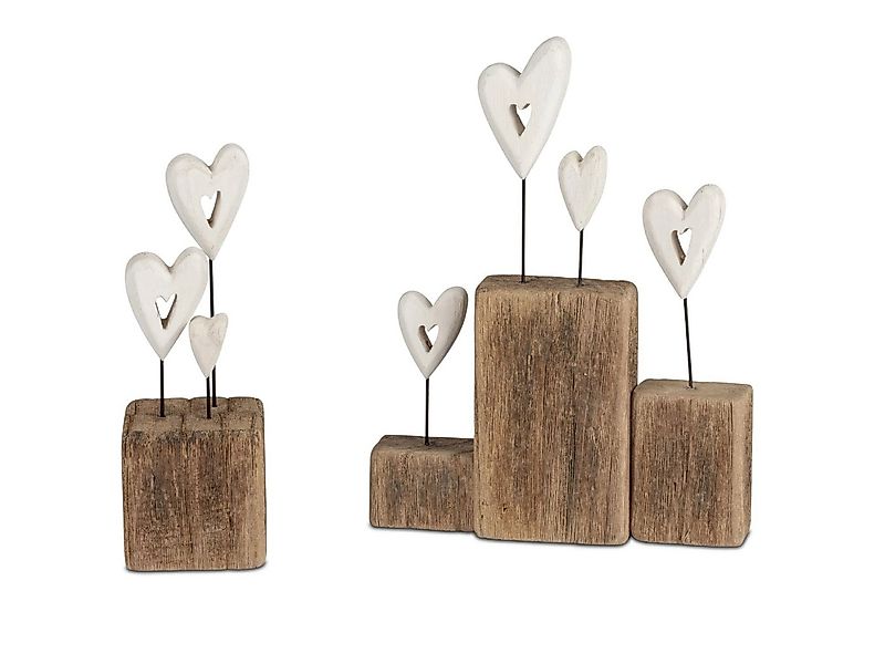formano Dekofigur, Farbe: Braun, Motiv: Herzen günstig online kaufen