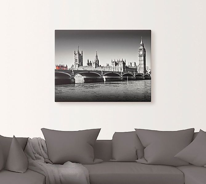 Artland Leinwandbild »Houses of Parliament & Themse«, Großbritannien, (1 St günstig online kaufen