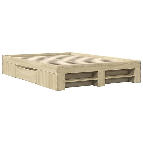 vidaXL Bettgestell Ohne Matratze Sonoma-Eiche 120x200 cm Holzwerkstoff 3295 günstig online kaufen