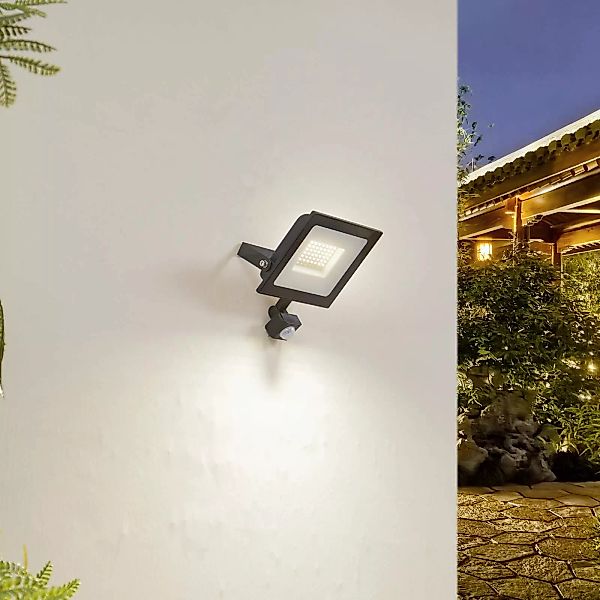Prios LED-Außenstrahler Maikel, 50W, 4000lm, Metall, Sensor günstig online kaufen