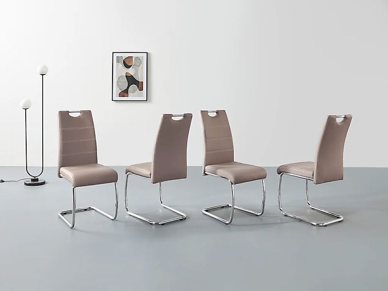 HELA Freischwinger "FLORA", (Set), 4 St., Kunstleder, Schwingstuhl Set: 1,2 günstig online kaufen