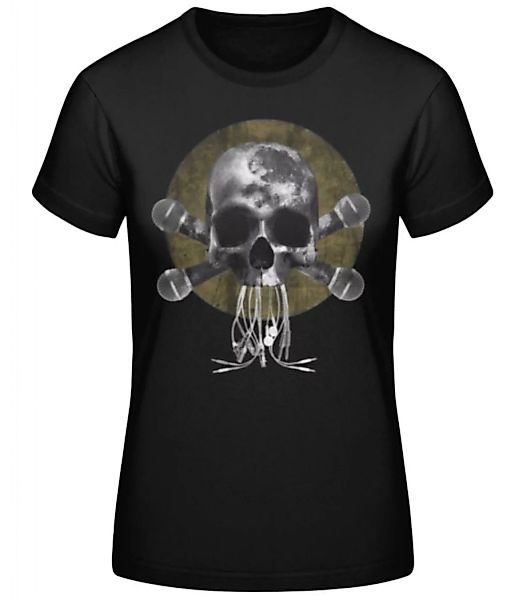 Totenkopf Mit Mikrofonen · Frauen Basic T-Shirt günstig online kaufen