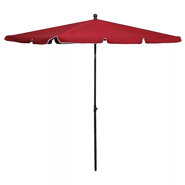 Sonnenschirm Mit Mast 210x140 Cm Bordeauxrot günstig online kaufen