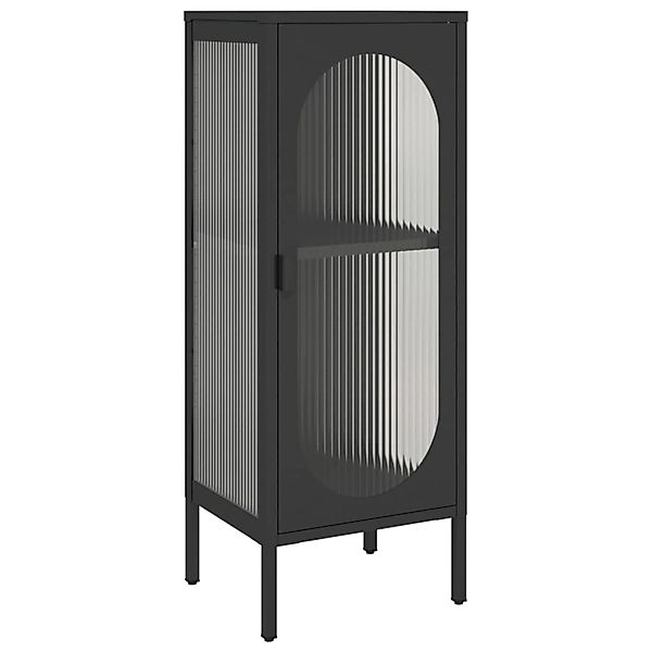 vidaXL Sideboard Schwarz 40x35x105 cm Glas und Stahl 352999 günstig online kaufen