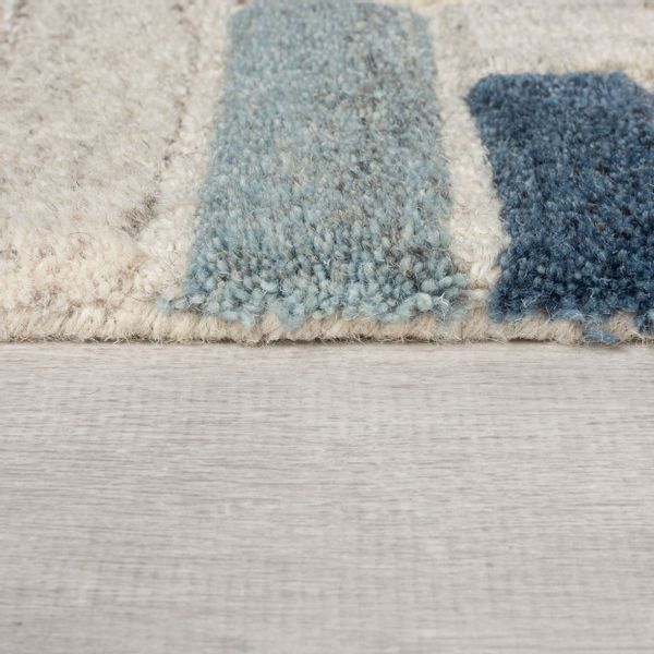 FLAIR RUGS Wollteppich "Russo" rechteckig 10 mm Höhe Geometrischer moderner günstig online kaufen