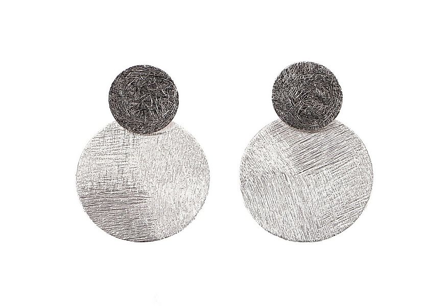 Guru-Shop Paar Ohrhänger Gebürstete Ethno Silberohrringe, Ohrstecker -.. günstig online kaufen