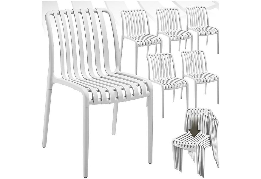 tectake Gartenstuhl Balkonstuhl Alcudia, wetterfest und UV-beständig, stape günstig online kaufen