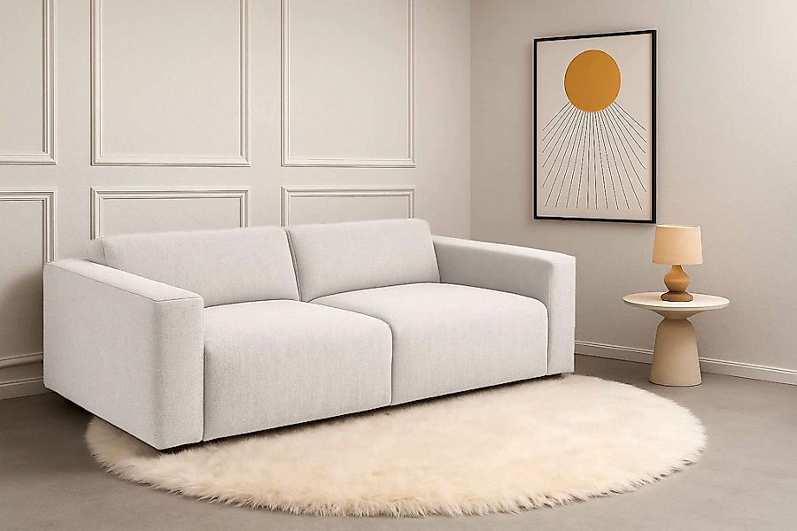 andas 3-Sitzer "Noord mit Kedernaht, Breite 232 cm", Cord, Struktur, Websto günstig online kaufen