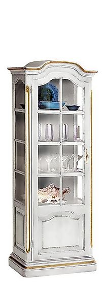 Xlmoebel Vitrine Massives Holz Sideboard in Weiß für das Wohn- und Esszimme günstig online kaufen
