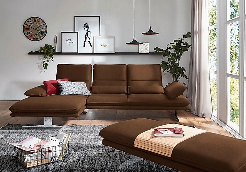 W.SCHILLIG Ecksofa »broadway, Designsofa mit tollem Sitzkomfort, L-Form« Si günstig online kaufen