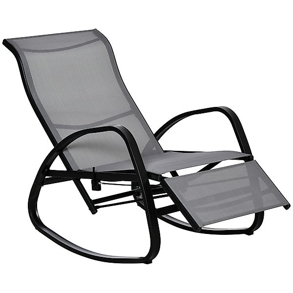 Outsunny Gartenliege mit Rückenlehne Fußstütze verstellbar günstig online kaufen