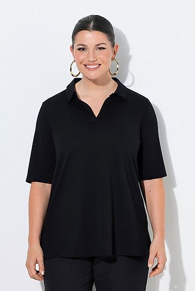 Ulla Popken Poloshirt Poloshirt A-Linie Halbarm Pima Cotton günstig online kaufen