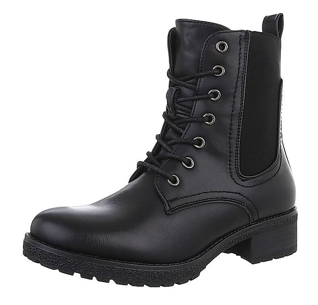 Ital-Design Damen Schnürschuhe Freizeit Stiefelette (87740314) Blockabsatz günstig online kaufen