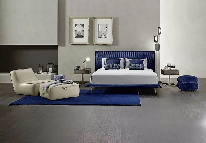 JVmoebel Bett Doppelbett Betten Bettrahmen Bett Holz Schlafzimmer Blau Klas günstig online kaufen