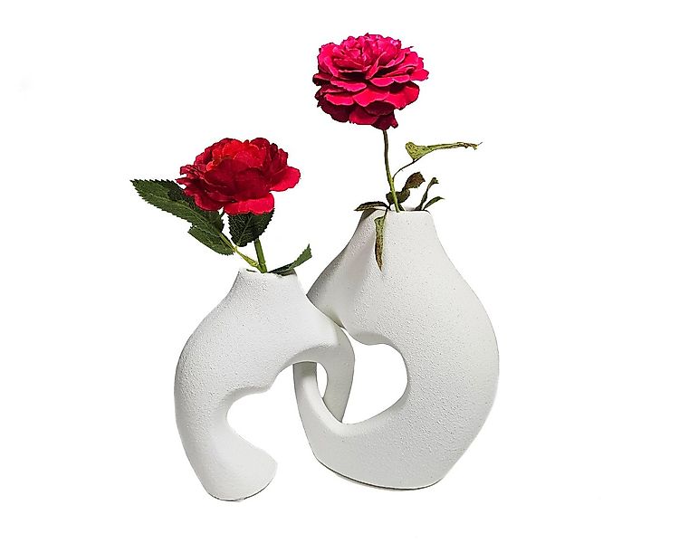 Yudu Tischvase 2-teiliges Vasen Set Blumenvase "Zwei Herzen, Hand in Hand " günstig online kaufen