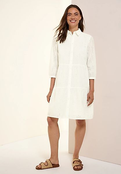 Cecil Midikleid Ohne Taschen mit Lochstickerei und Volants günstig online kaufen